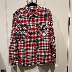 Ralph Lauren Red and White Plaid zippered shirt